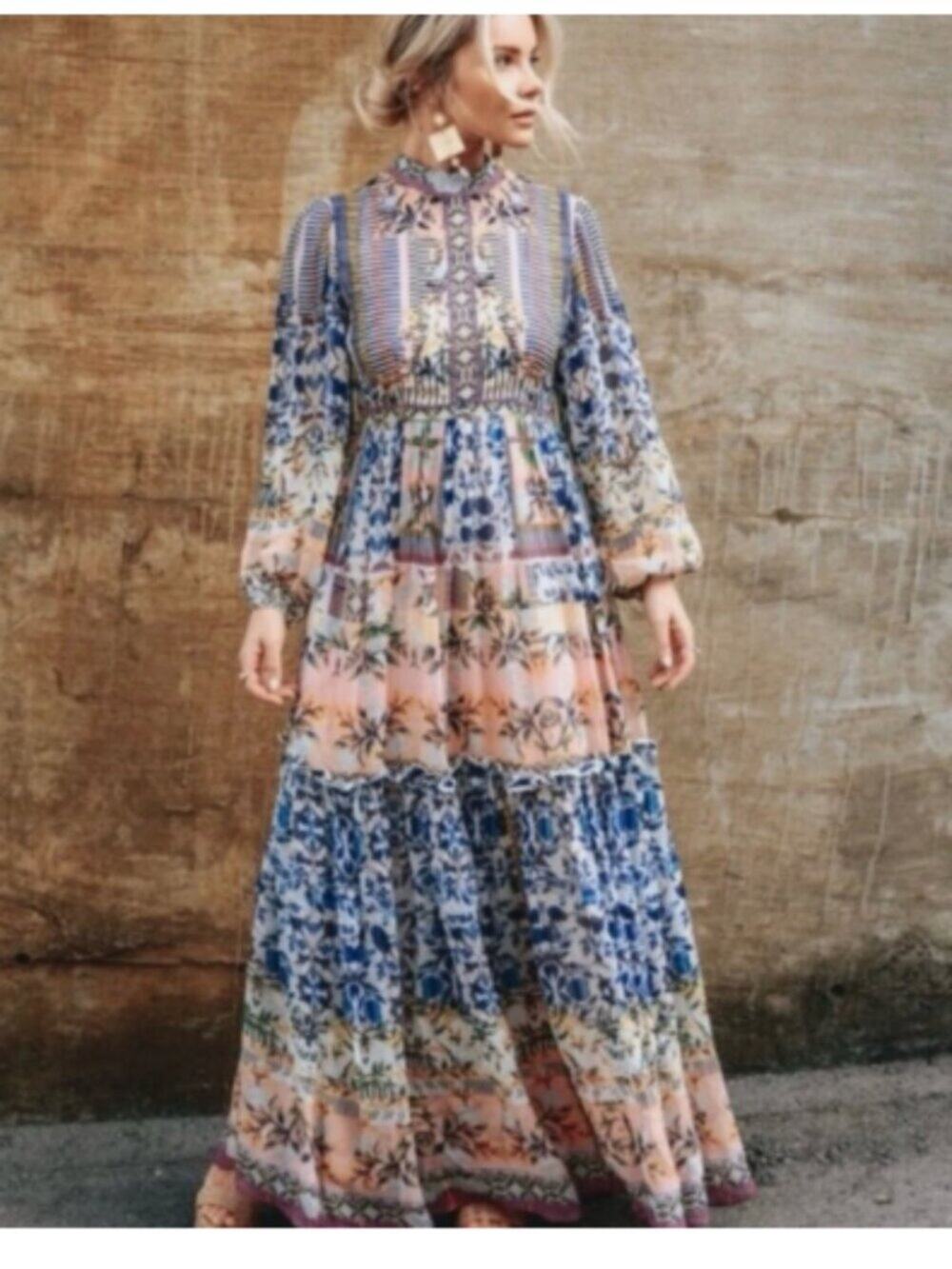 New Anthropologie Bhanuni by Jyoti Anastasia Sequin Maxi Dress Sz 6